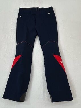 Vintage 70s Roffe Schoeller Navy Blue & Red Flash Olympic Ski Pants Mens 32x30